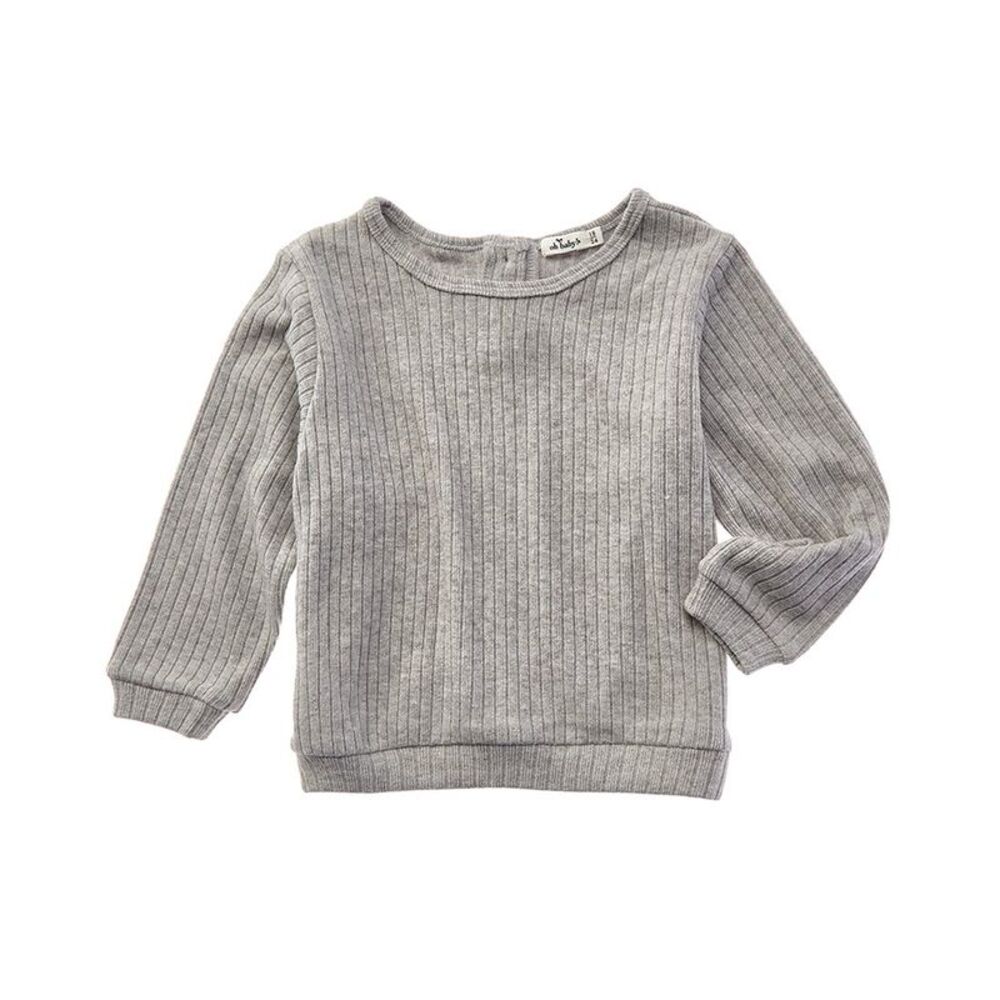 Oh Baby! Girls  Wide Rib Fuzzy Sweater